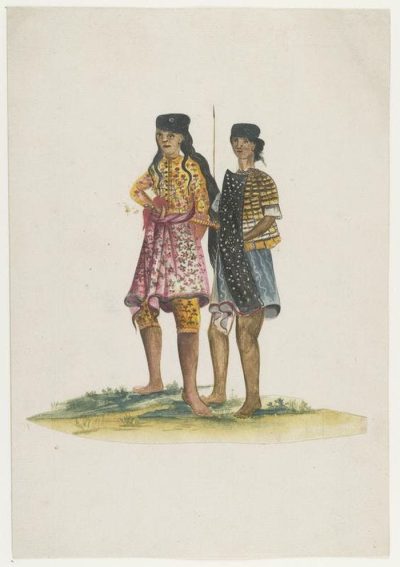 image1 Dua lelaki Bugis, karya J.H. Maronier, sekitar 1800. (KITLV)